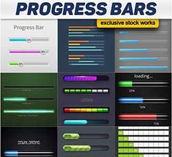 25套精美的矢量素材－进度条：Progress Bars